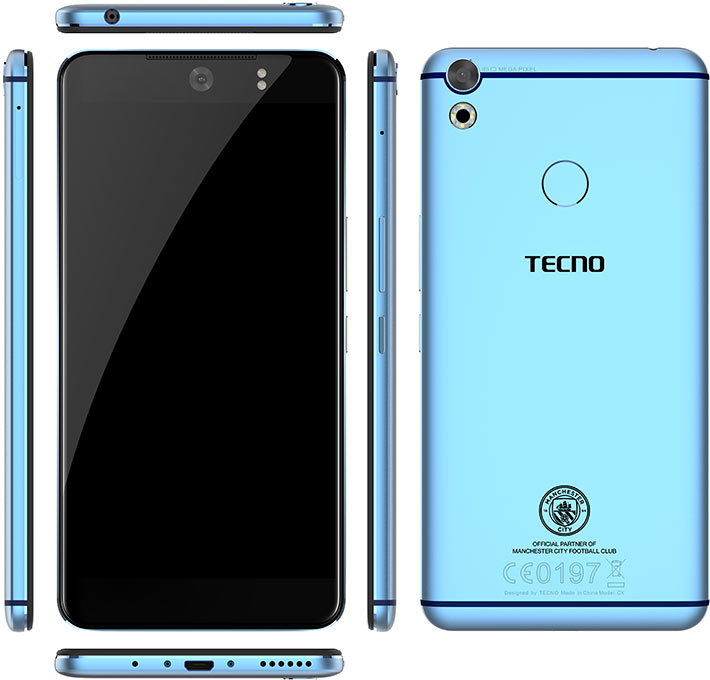 Tecno Camon CX Manchester City LE view 2