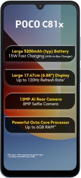 Xiaomi Poco C81x view 3