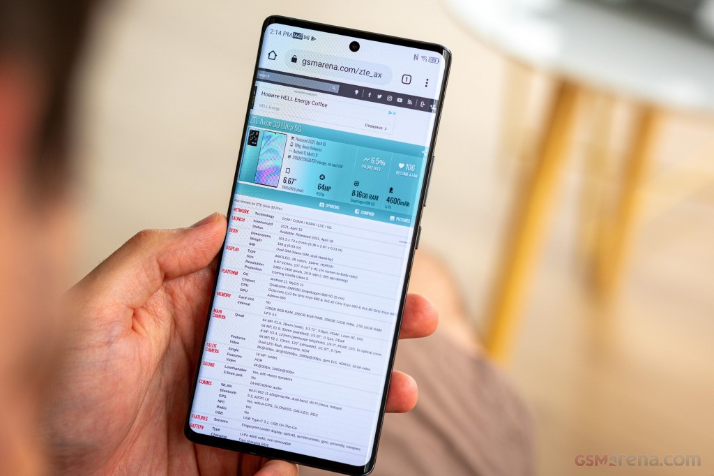 ZTE Axon 30 Ultra 5G hands-on photo 21
